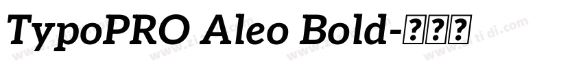 TypoPRO Aleo Bold字体转换